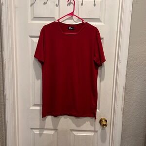 ZYIA Active Mens XL Maroon T Shirt Short Sleeve Crew Neck Casual Athleisure‎ Top